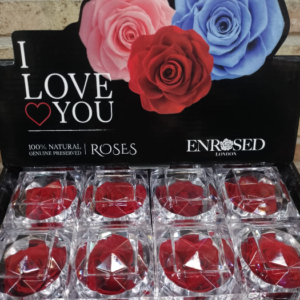 Cajita Joya Rosa Preservada perfumada Romántico